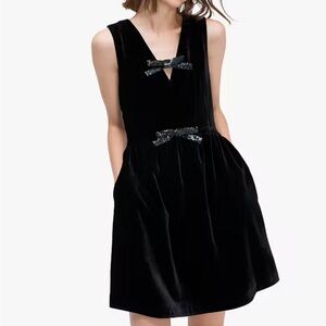 NWT Kate Spade Sequin Bow Velvet Dress